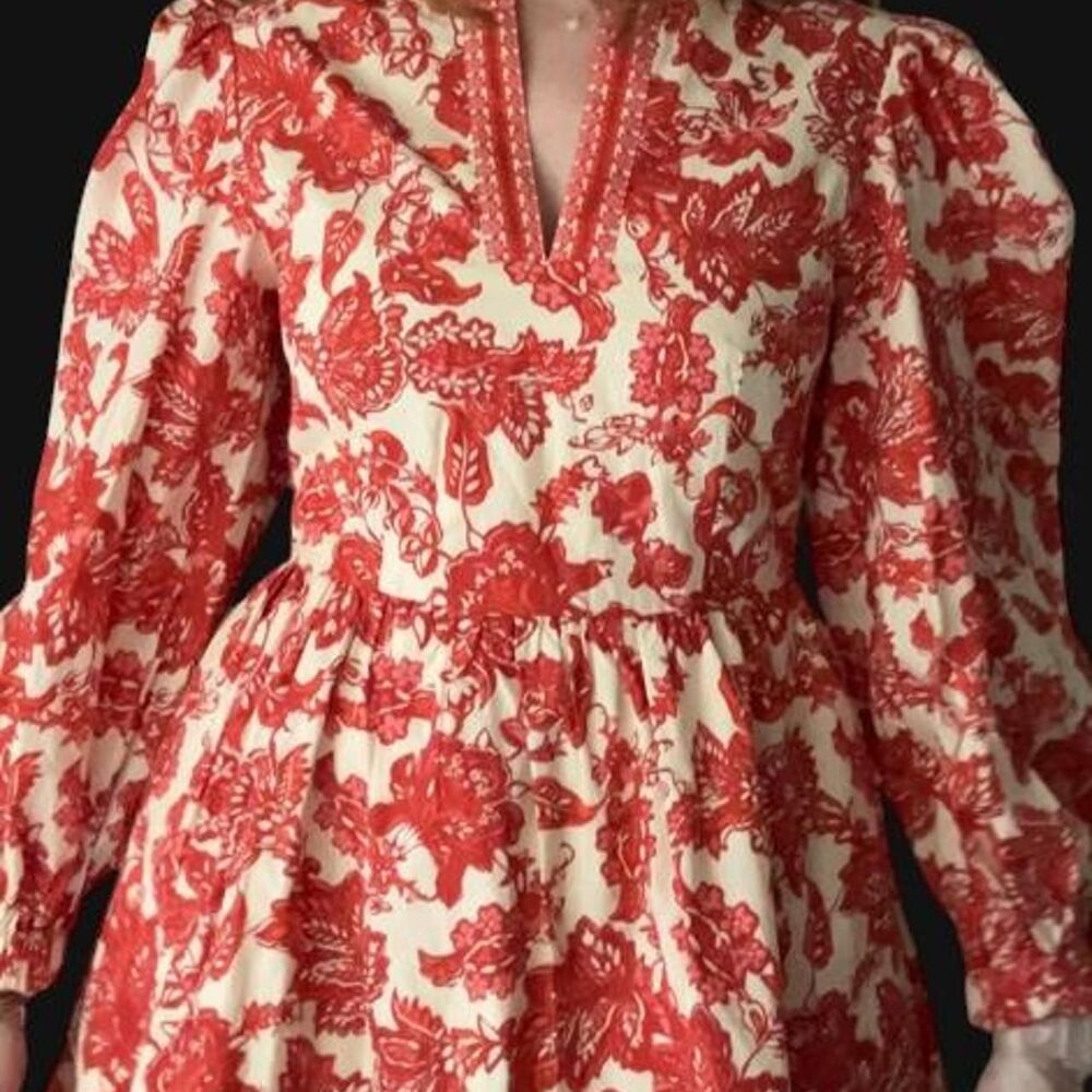 American-vintage Women's Red and Orange Dress